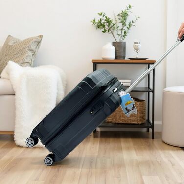 Чемодан Ribelli Handgepäck, 70 л, середній, з жорстким корпусом, з 4 колесами, з TSA-замком, телескопічна ручка, набір L-XL-XXL (02066-чорний, L (50л))