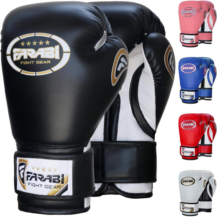 Дитячі боксерські рукавички Farabi Sports 6oz/8oz для боксу, MMA, муай-тай, кікбоксингу та спарингу