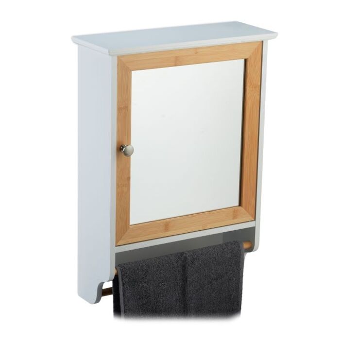 Relaxdays Mirror Cabinet with Towel Rail