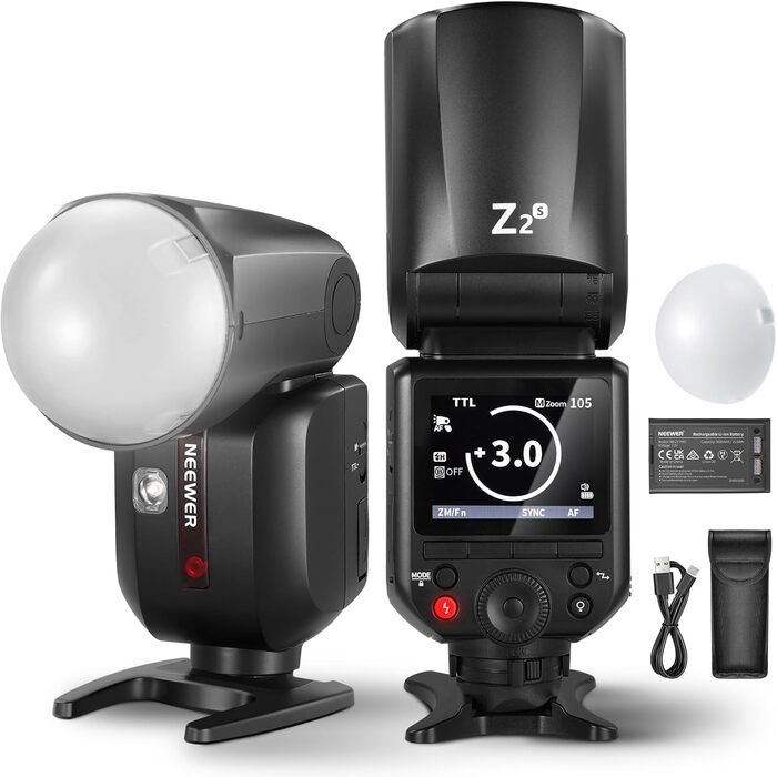 NEEWER Z2-S 2.4G TTL Speedlite для Sony: Потужний спалаху з розсіювачем та 3000mAh акумулятором