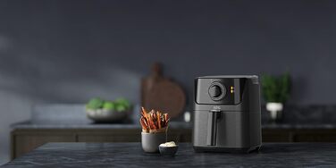 AEG AF5-1-4GB Hot Air Fryer/Frying/Grilling/Roasting/Baking/with little to no oil / 2.5 l capacity/dishwasher-safe / 80-200 °C/programmable/black Black 2.5l capacity Series 6000