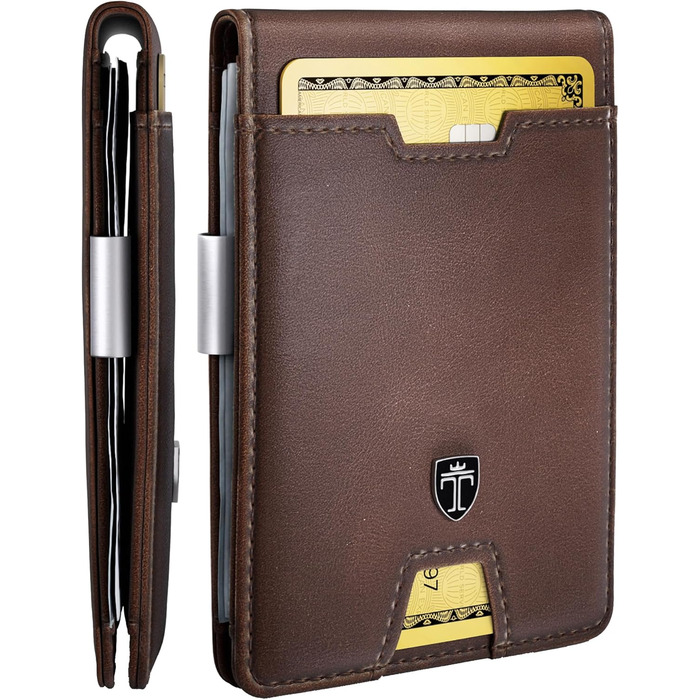 Чоловічий гаманець TRAVANDO Autin з RFID-захистом, гаманець для грошей, картхолдер для чоловіків, чорний/помаранчевий, стандартний розмір