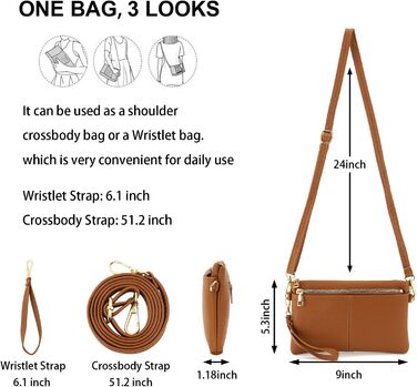 Сумка жіноча через плече зі шкіри, коричнева - кросбоді, багатофункціональна, сучасна