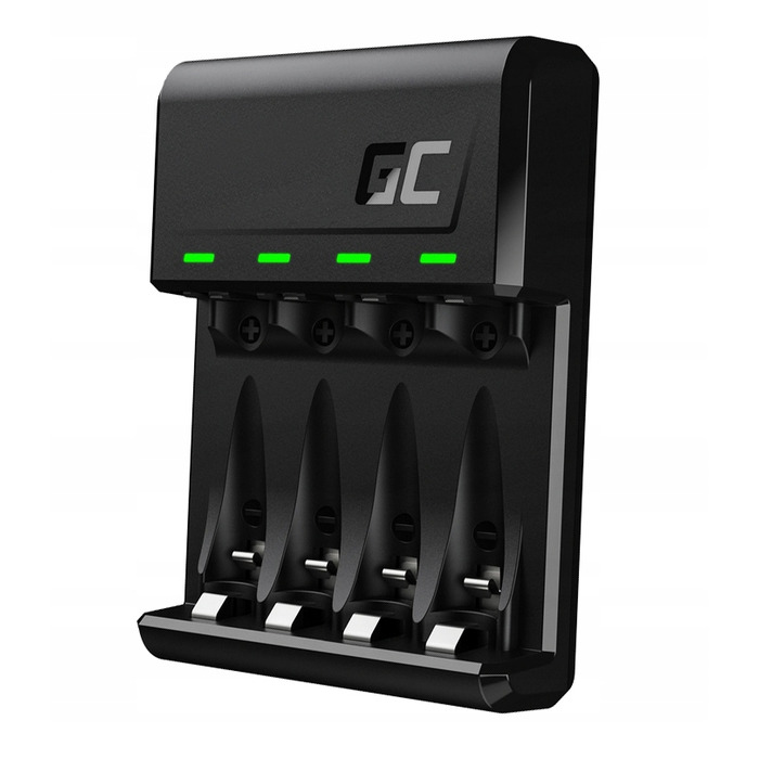 Набір: Зарядний пристрій GC VitalCharger + 4 акумулятори Varta AA R06 2100mAh