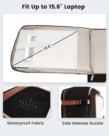 LOVEVOOK Рюкзак для жінок, великий, ручна поклажа, дорожній рюкзак 40x30x20, водонепроникний, рюкзак для ноутбука з відділом для ноутбука, туристичний рюкзак з відділом для взуття, шкільний рюкзак для школи, літака, кемпінгу, роботи, 15.6 дюймів - 30 л, 2