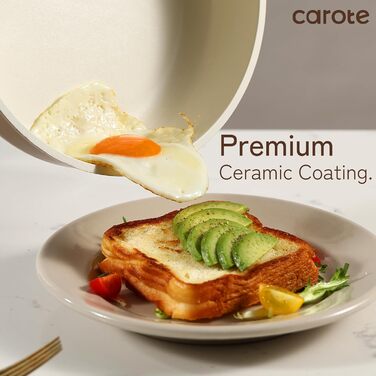 Набір посуду Carote 18 предметів керамічний антипригарний Taupe Brown, без PFAS/PFOA