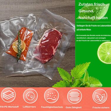 Vacuum Rolls, 5 Rolls, 28x600cm, Reusable BPA-Free Vacuum Sealer Rolls for Vacuum Sealers & Food Vacuum Machine, Suitable for Vacuum Sealers and Foil Sealing Devices