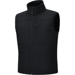 Чоловіча куртка Weste Outdoor з софтшелла, водонепроникна та вітронепроникна, з флісовою підкладкою, для хайкінгу та активного відпочинку (S, Чорний)