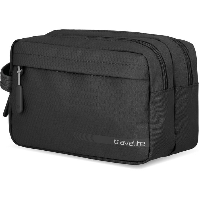 Косметичка для ручної поклажі Travelite Kick Off: практична культбагаж для подорожей та спорту, 26 см, 5 л, сірий (чорний)