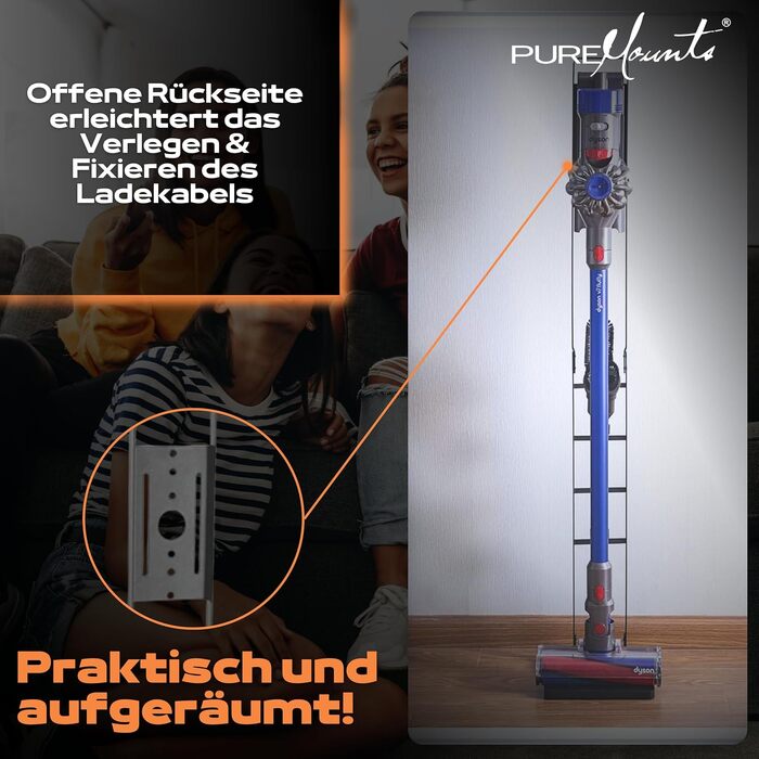 Підставка для пилососа Dyson V7-V15 PureMounts універсальна, чорна - тримач для аксесуарів