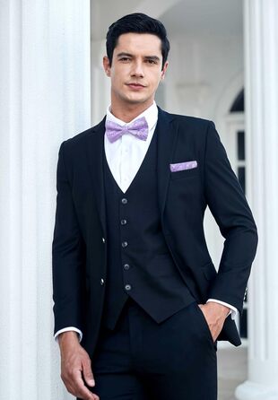 Метелик HISDERN для чоловіків, однотонний, регульований, для вечірки/весілля (фіолетовий)