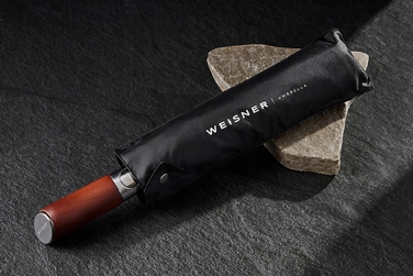 Автоматична складана парасолька Weisner XL з чохлом, чорна