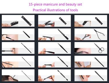 15 предметів для манікюру: Набір для догляду за нігтями Beauty