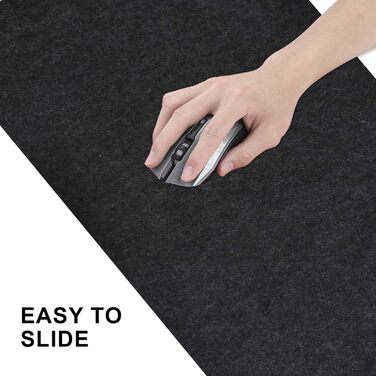 Килимок для столу з фетру, великий, 80x40 см. Нековзний килимок для столу, ігровий килимок, килимок для письма, офісний захист столу (Сірий)