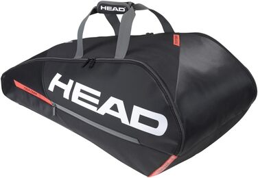 HEAD Tour Racquet Bag - Schwarz/Weiß (Schwarz/Orange) - Tennis Bag for Players