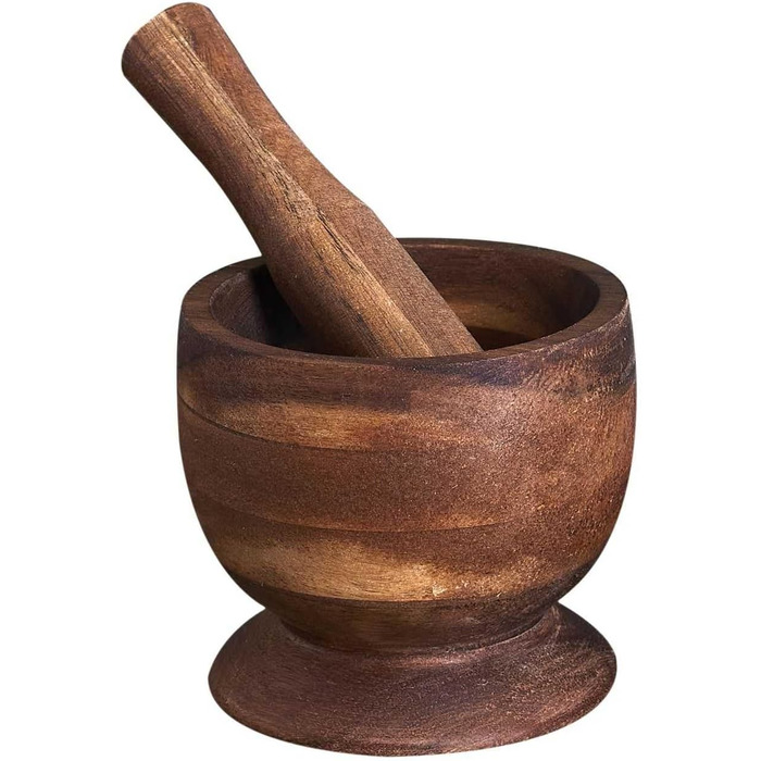 Морта та ступка з акації, 12 см - HOME DECO FACTORY