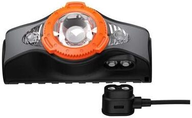 Налобний ліхтар Ledlenser MH11 Black/Orange, 1000 люмен, мультиколірний світлодіод, акумуляторний, фокусування, керування через додаток, для туризму та риболовлі