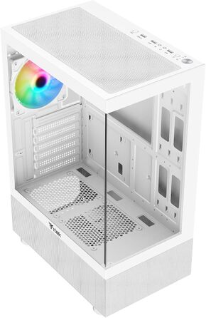 Корпус для ПК Itek SHOWBUI 33W – ігровий, ATX, білий, з RGB-вентилятором та скляними панелями