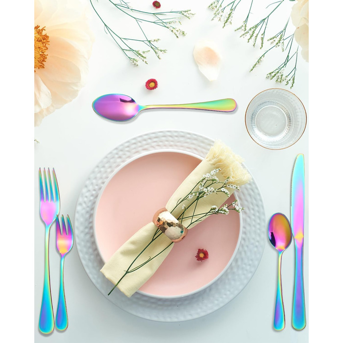 Набір столових приборів на 12 осіб, 60 предметів, чорний, з нержавіючої сталі, з високим блиском, придатний для миття в посудомийній машині, елегантний, з ножем, виделкою, ложкою, для дому, вечірки, ресторану