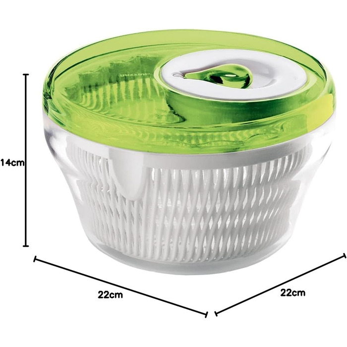 Сушарка для салату Guzzini Kitchen Active Design, 28 см, зелена