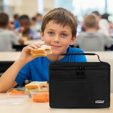 Чохол-холодильник для обіду Mini (Чорний) – Upgrade 2026, Зручний, Легкий, Зручний для роботи та школи