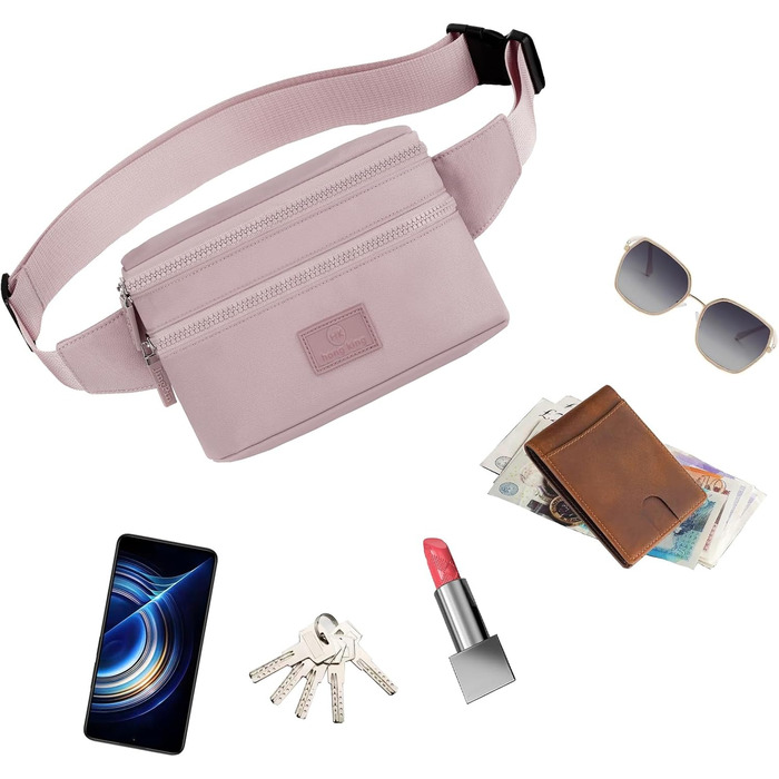 Поясна сумка на пояс для жінок та чоловіків, спортивна, водовідштовхувальна, для бігу (фіолетовий)