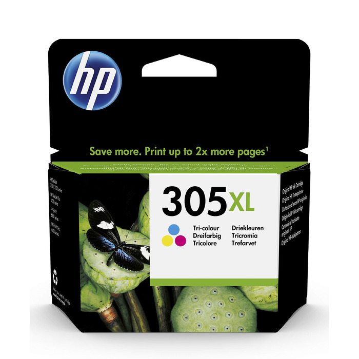 Оригінальний кольоровий картридж HP 305XL для принтера, підвищена ємність