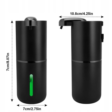 Безконтактний підлоговий дозатор для мила Bedee, 380 мл, чорний