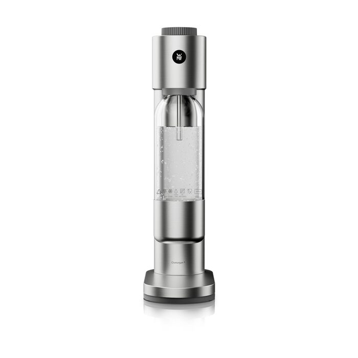 WMF Element One: Автоматичний содовий апарат з нержавіючої сталі, 3 рівні газування, лава (срібний) – для приготування газованої води вдома