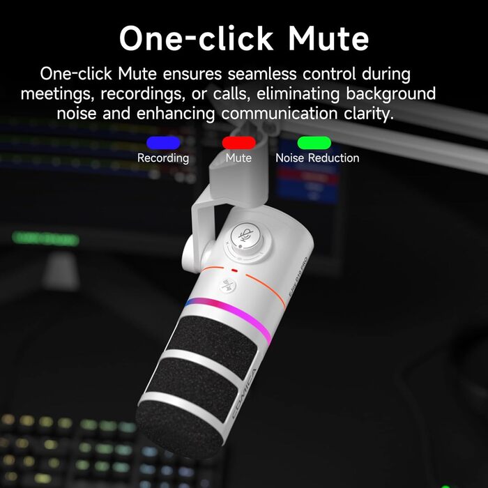 Мікрофон COMICA EJoy D10: Динамічний USB/XLR з RGB-підсвічуванням та шумозаглушенням