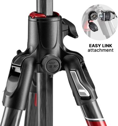 Штатив Manfrotto Befree GT XPRO з алюмінієвою головкою 496, Twist Lock, для DSLR та беззеркальних камер з довгими об'єктивами, макрозйомка