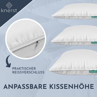 KNERST® Pillow 40x60 cm Made in Germany - Head pillow 40 x 60 against neck pain & tension - Bed pillow for healthy & restful sleep - Öko-Tex - Pillow - Cushion - Sleeping pillow
