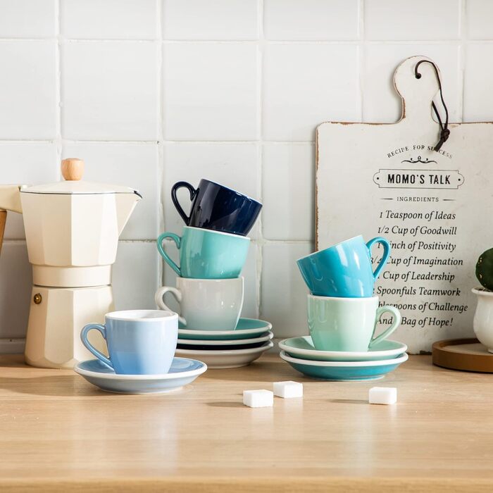 LOVECASA Кавовий сервіз з порцеляни, Sweet, 12-ти частинний, 230 мл, білий, для 6 осіб