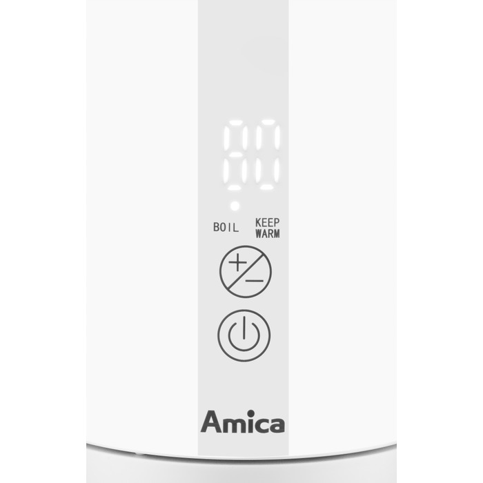 Електричний чайник Amica KF 6011, 2200 Вт, 1,5 л, білий