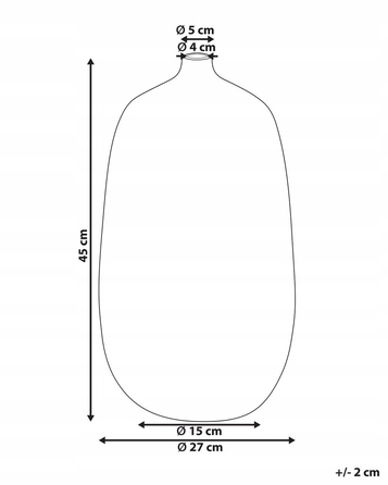 Керамічна ваза Beliani, 27 x 45 см