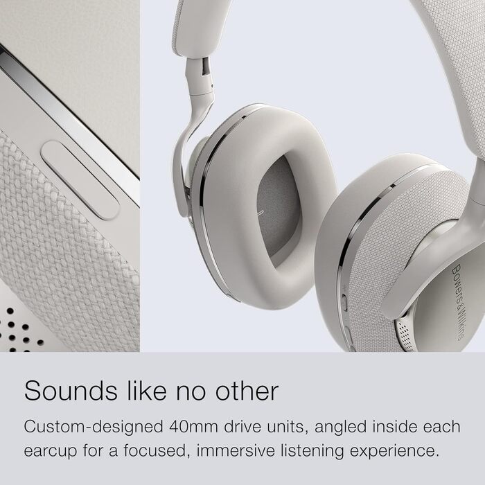 Навушники Bowers & Wilkins Px7 S2 Bluetooth з активним шумозаглушенням, бездротові, Qualcomm aptX™ Adaptive, швидка зарядка, 30 годин відтворення, 6 мікрофонів - сірий