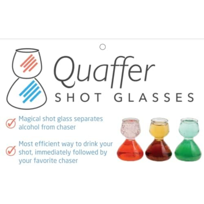 Набір склянок для шоту Quaffer Double Bubble Anchor Hocking 4 шт (1.25oz + 2.25oz) - прозорі склянки для коктейлів