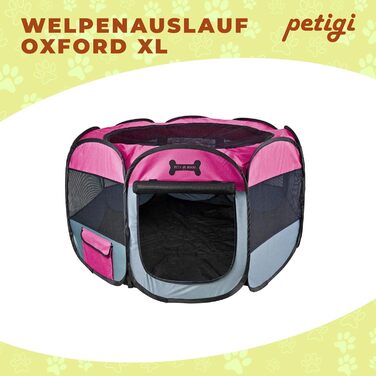 Вольєр для цуценят Petigi XL, 115x115x65 см, рожевий. Підходить для собак, кроликів, морських свинок, котів.