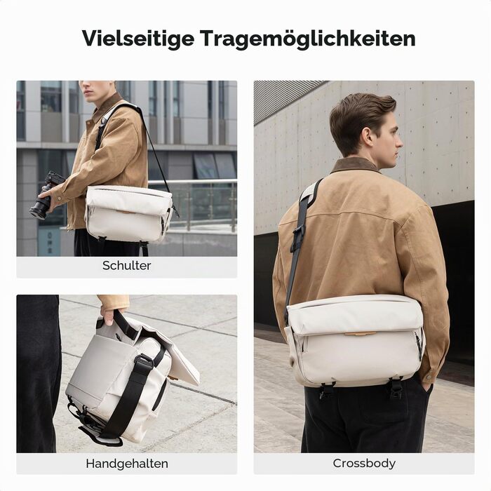 Фотосумка K&F Concept на 15 л, водовідштовхуюча сумка для фотоапарата та аксесуарів, біла