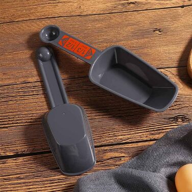 CMBSSTBB 4-Piece/Set Double-Head Measuring Spoons Measuring Cups with Scale 1/4 Cup to 1 Cup PP Scoop Teaspoon Kitchen Measuring Tool