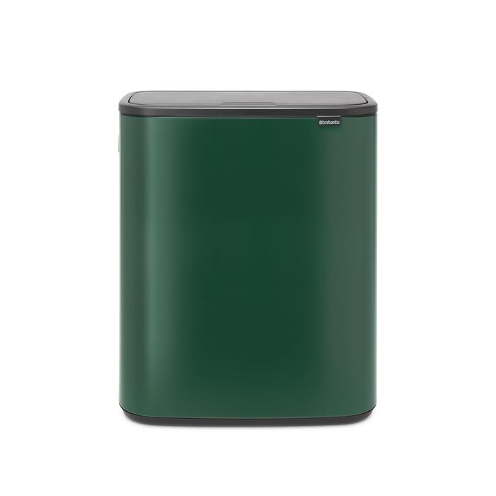 Відро для сміття Brabantia біле 60 літрів з 2 внутрішніми відрами (2х30л), колір Pine Green