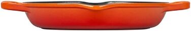 Чавунна гриль-сковорода Le Creuset Signature кругла висока 25 см, червона, для всіх плит та духовки