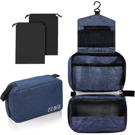 Чоловіча/жіноча косметичка для подорожей з гачком, велика, блакитна (#4)