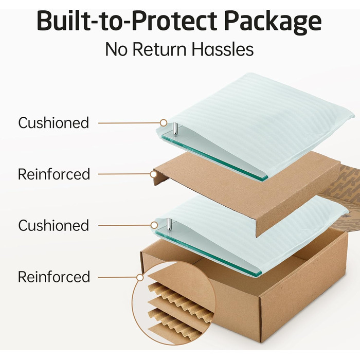 Скляна поличка для душу/ванної кімнати KES, скляна поличка для душу, поличка для ванної кімнати, нержавіюча сталь SUS304, BGS101A--P, щітка, 2 шт.