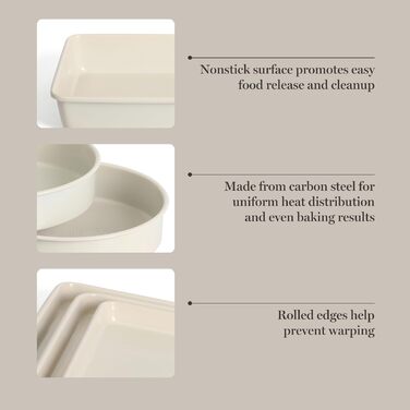 Набір форм для випічки Martha Stewart Gallen, 10 шт., кераміка, антипригарне покриття, білий льон