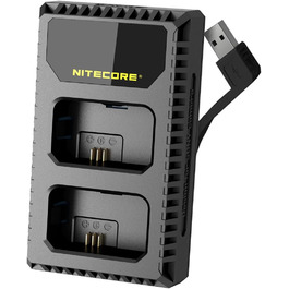 Зарядний пристрій Nitecore USN1 для Sony NP-FW50 з індикатором та USB, чорний
