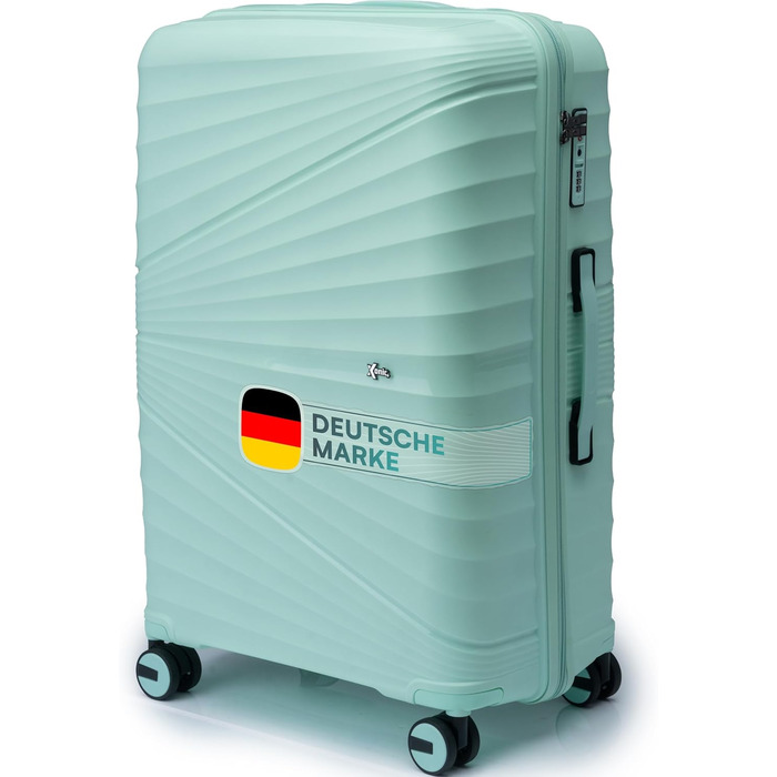 Валіза Xonic® Hartschalenkoffer M, 40 л: міцний корпус, подвійні колеса 360°, TSA-замок, колір м'ятно-зелений