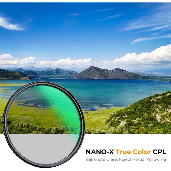 Поляризаційний фільтр K&F Concept Nano X-Serie True Color 82mm CPL - без кольорового відблиску