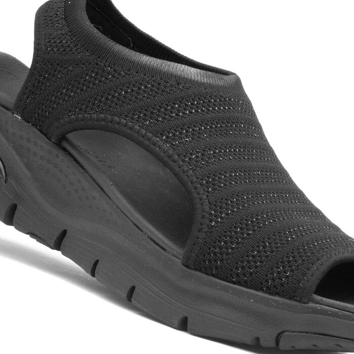 Skechers Arch Fit City Catch: жіночі сандалі з текстилю (38 EU, чорні)