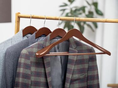 Вішалки дерев'яні StorageWorks, 6 шт., для костюмів, кедрове дерево, широкі плечі, колір світлого горіха
